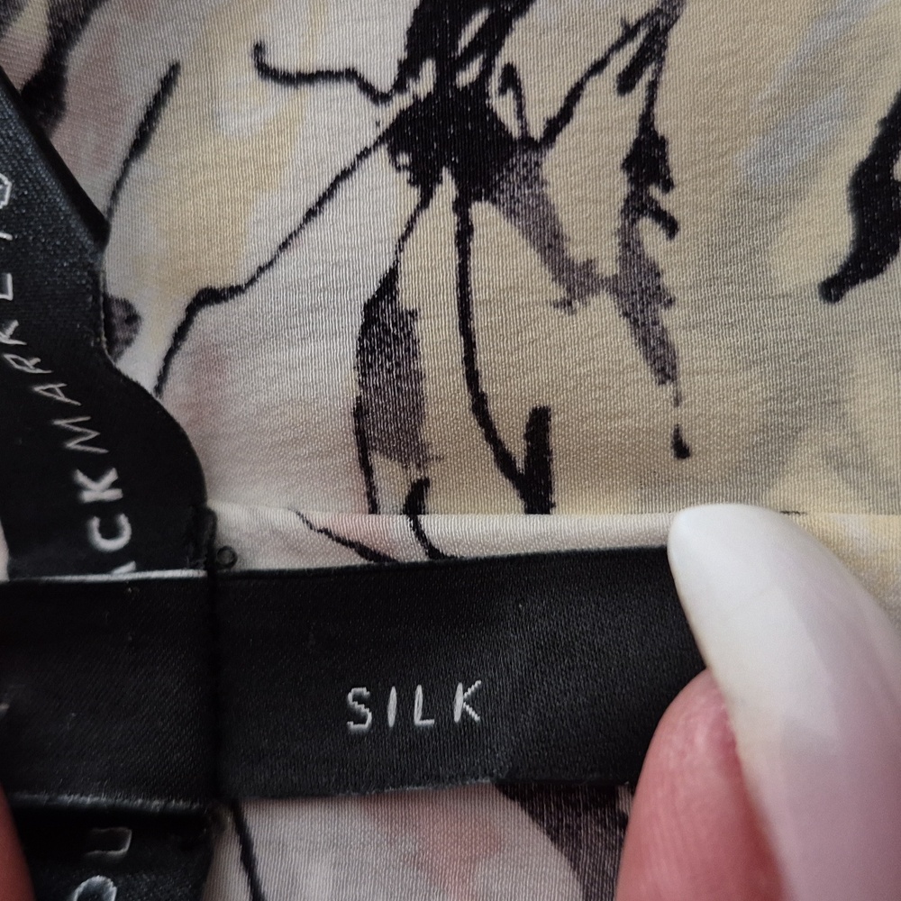 WHBM multi colored silk blouse. - Picture 4 of 4